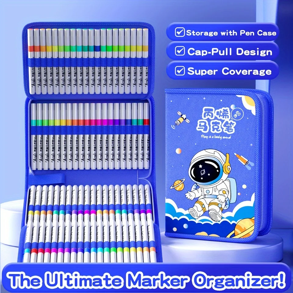 

24/36/48 Colors Acrylic Marker Set - Opaque super stackable colors, waterproof and fast drying, suitable for stone/wood/ceramics