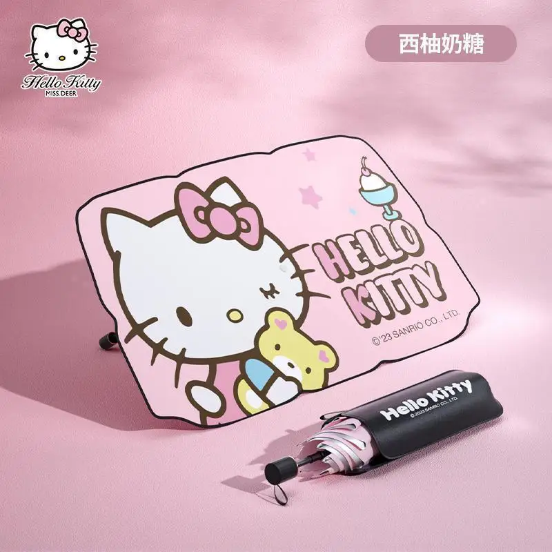 Sanrio Car Windshield Umbrella Insulated Umbrella Hello Kitty Cartoon Car Sun Protection Insulated Sunshade Accessories Gift