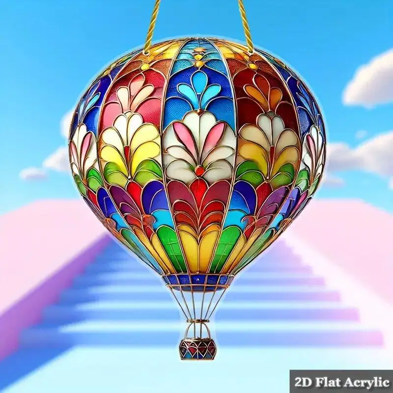 1pc Air Balloon Light-Collecting Device Flower Window Pendant Garden Home Decoration 2D Acrylic Hot