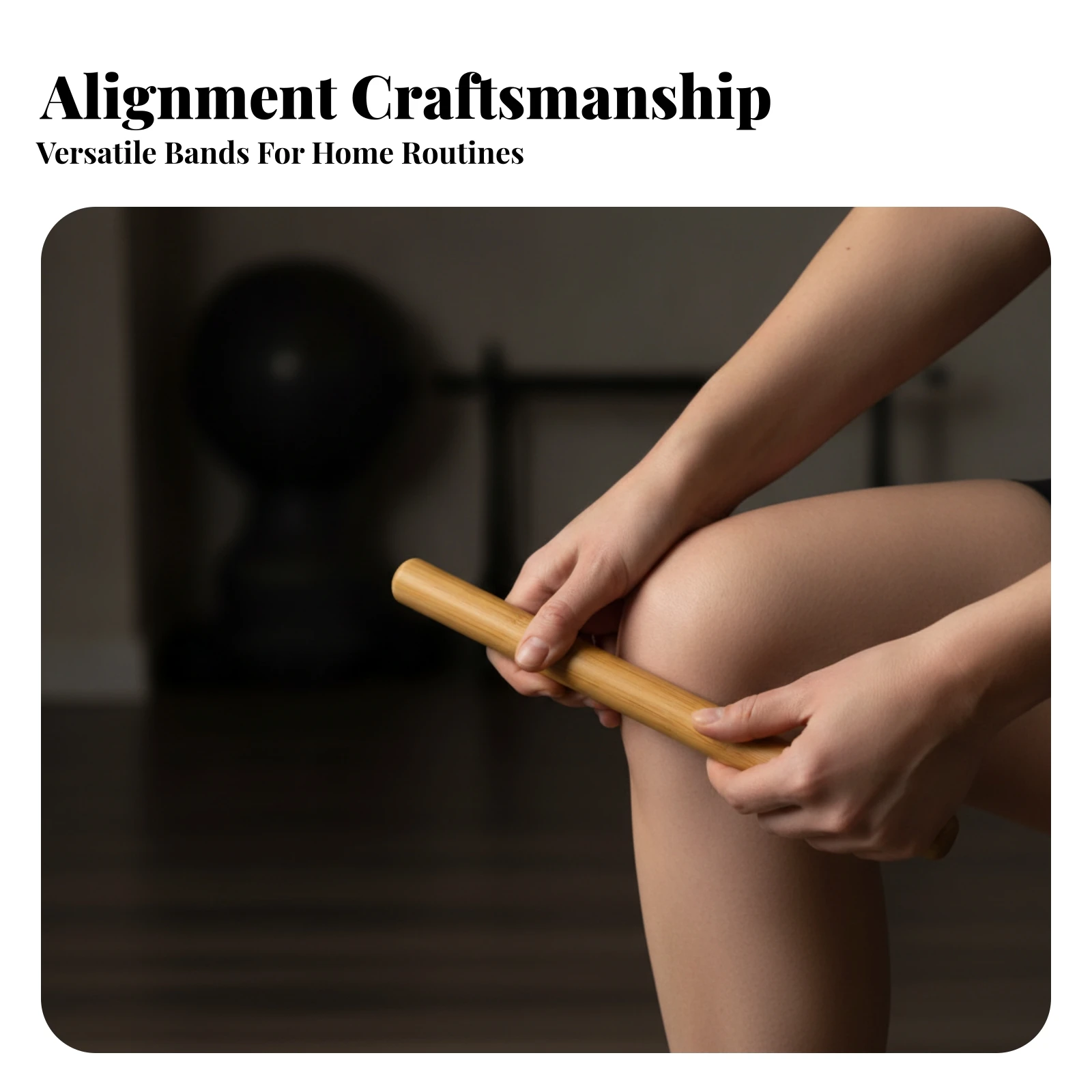 Stretching Knee Stick Natural Bamboo Stretching Stick Stretching Bar Portable Versatile for Yogis, Home Workout