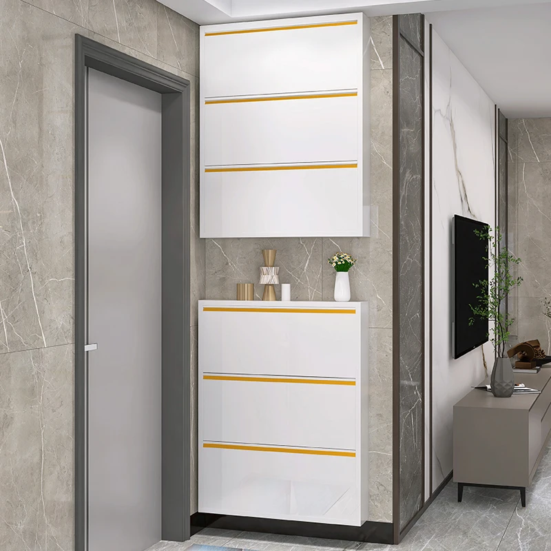 Ultra thin shoe cabinet, small 15cm narrow doorway, small door cabinet, small apartment type corridor