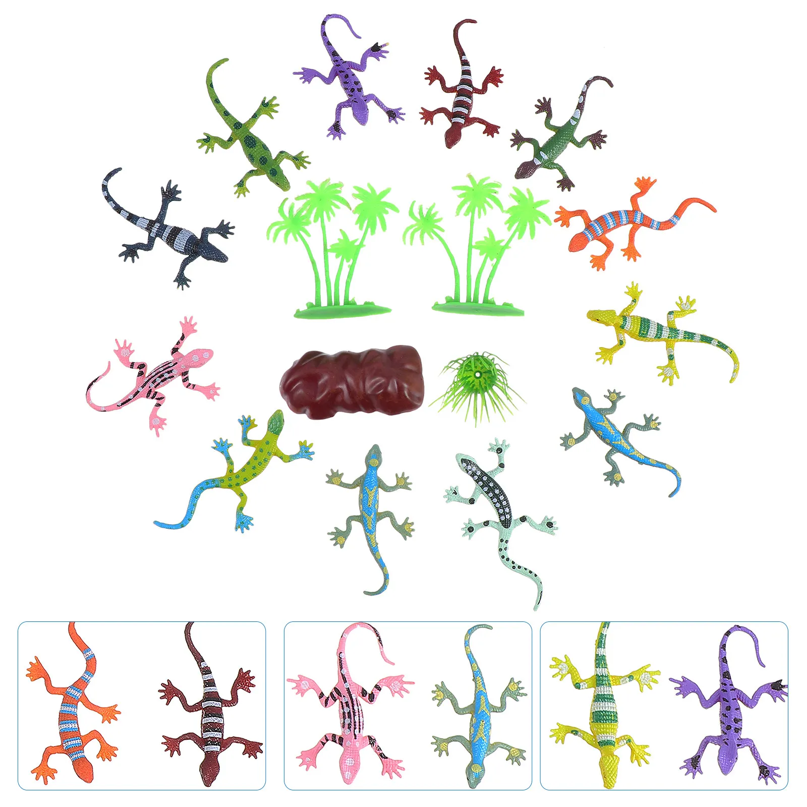 

2 Sets Realistic Simulation Lizard Playthings for Kids Educational Creative Artificial Child Lizard Plaything Gift