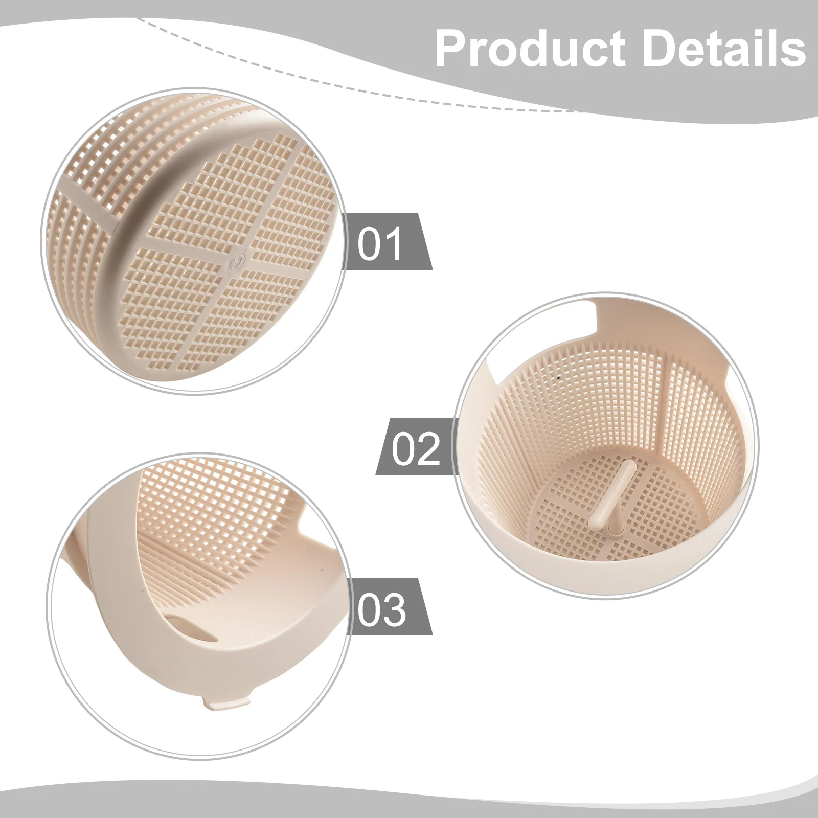 Debris Filtration Basket Heavy Duty Skimmer 227*205mm High Performance Skimmer Pool Skimmer Residential Use Stylish Pool Design