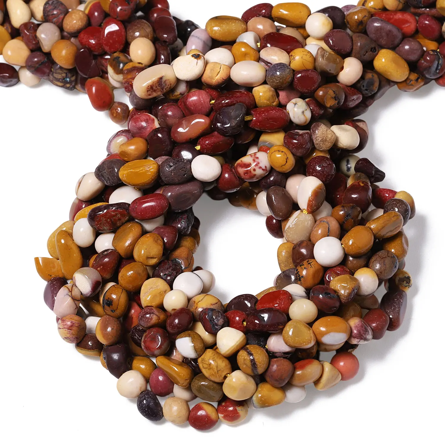 4-6mm Irregular Natural Stone Yellow Mookaite Beads Gravel Loose Beads for Jewelry Making DIY Charms Bracelets Accessories 15''