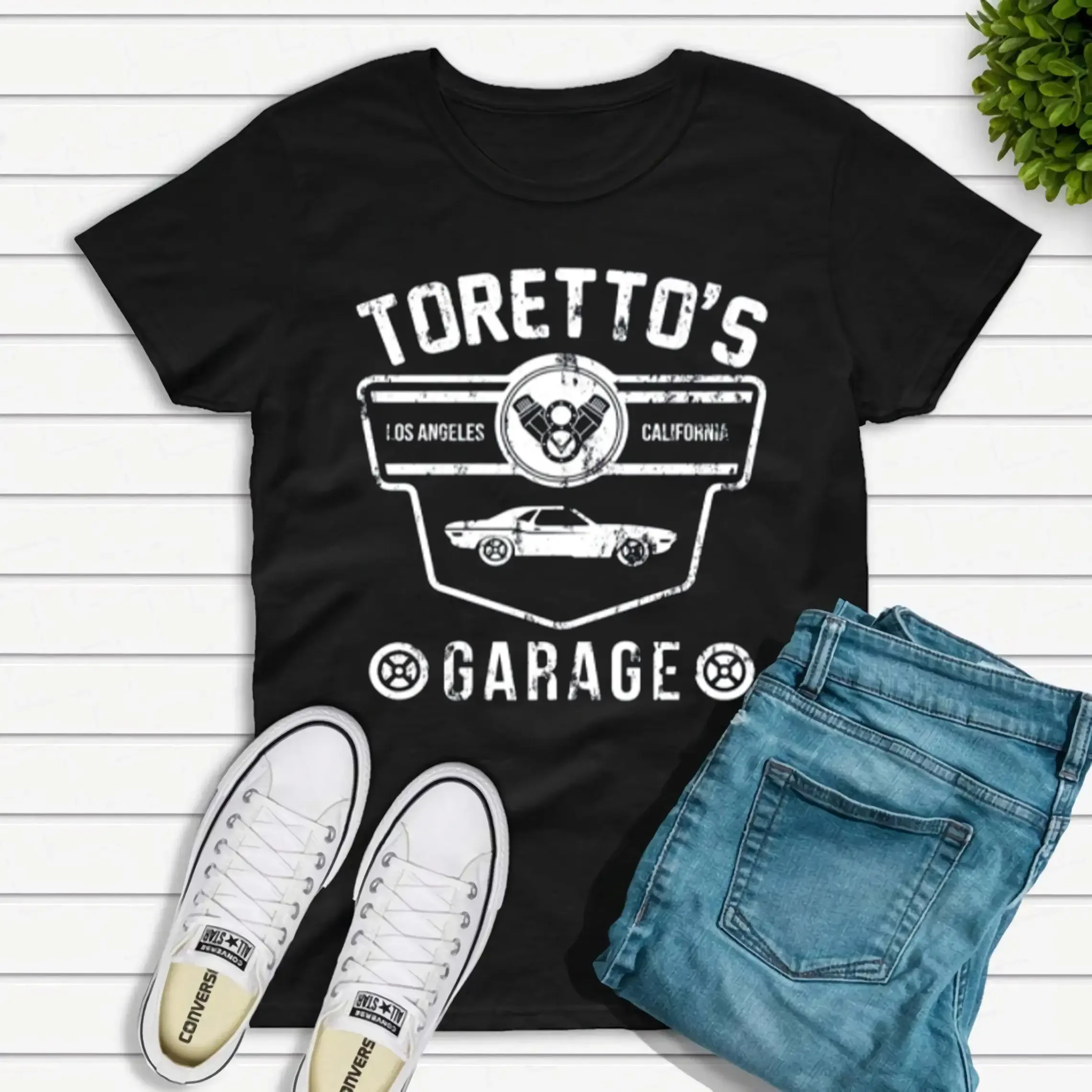 Toretto's Garage T Shirt Fast And Furious Muscle Car Top Dominic Toretto Race Racing