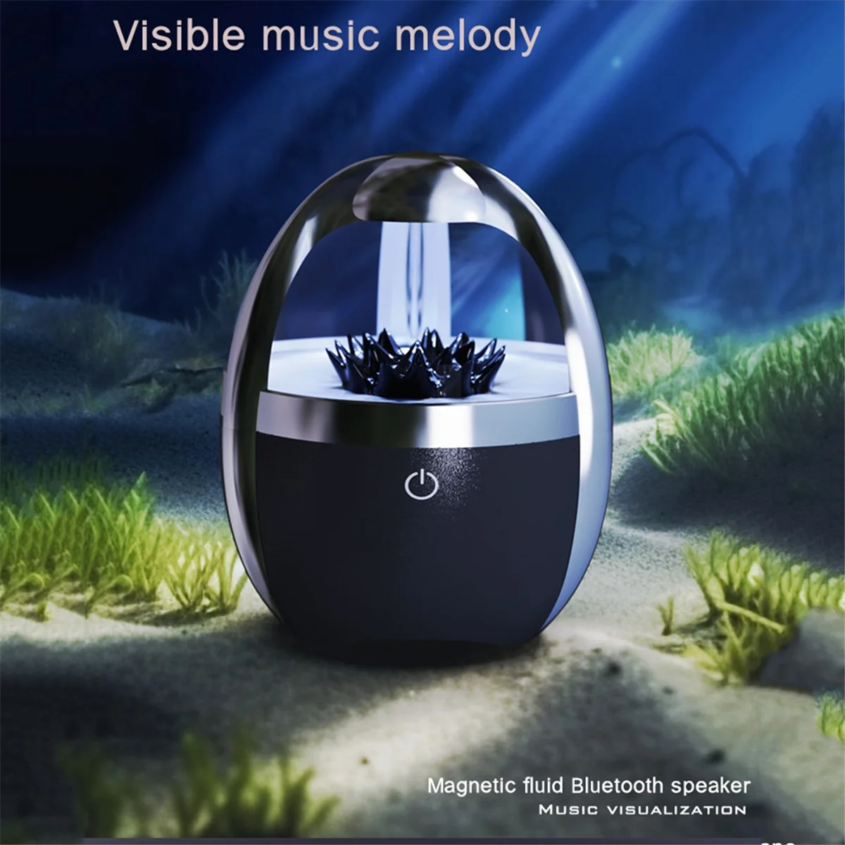 Reliable-Magnetic Fluid Speaker Bluetooth 5.0 with Music Rhythm Visuals HIFI Sound Quality Wireless Speaker-ABDQ