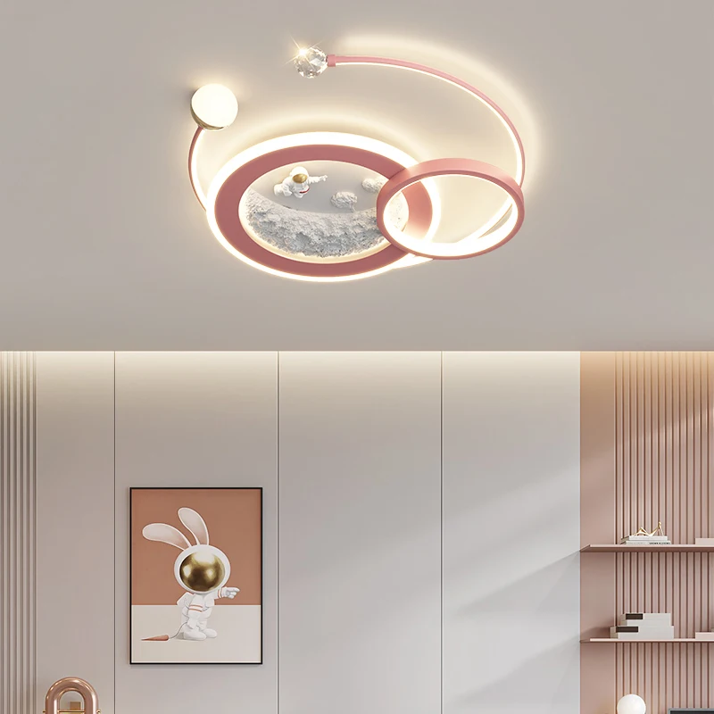 

Современная светодиодная потолочная люстра для детской комнаты, синие, розовые потолочные светильники, внутреннее освещение, декоративные светильники Żyrandol Sufitowy