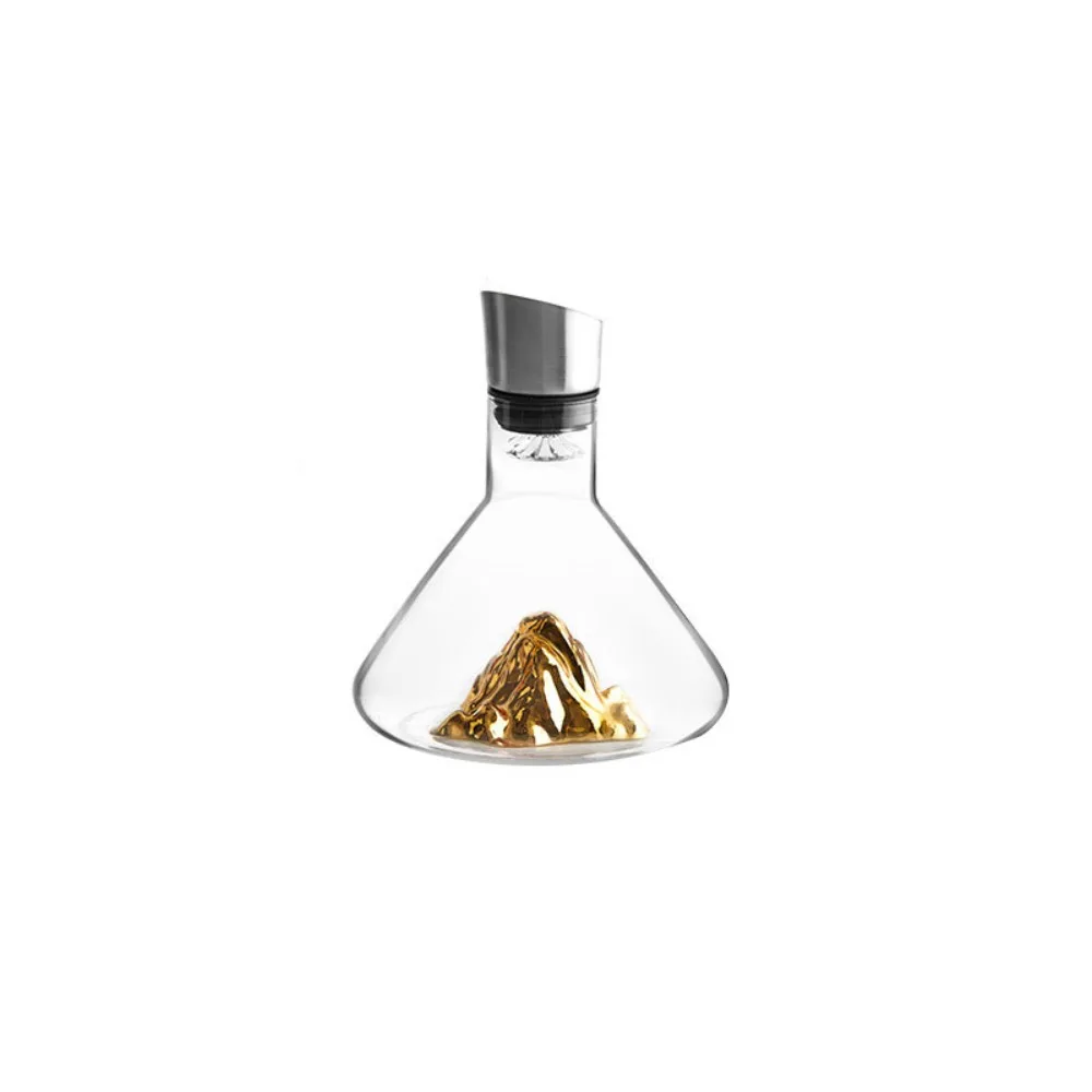 

Wine Dispenser Mountain Shaped Iceberg Wine Decanter 1500ml Glass Wine Aerator Clear Quick Wine Aerating Pourer Whisky
