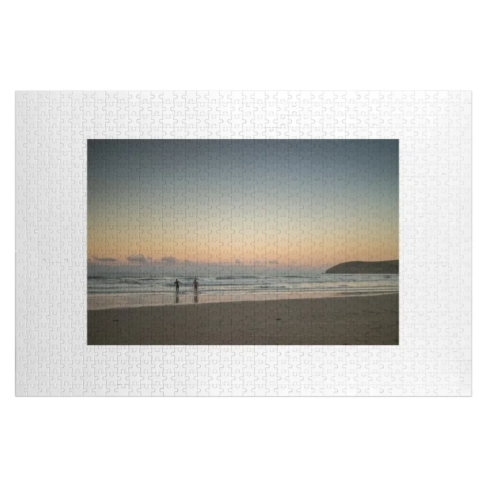 

Sunrise surfers at Croyde Bay Jigsaw Puzzle Wooden Animal Anime Personalised Jigsaw Adult Wooden Puzzle