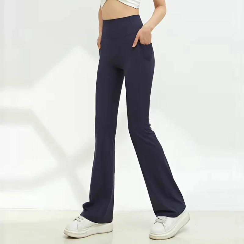 Hochgeschnittene Yoga-Hose für Damen, Mikro-Stretch, Fitness, Gym, Laufen, Po-Formend, Hüftliftend, Schlankmachende Leggings – Detail 4