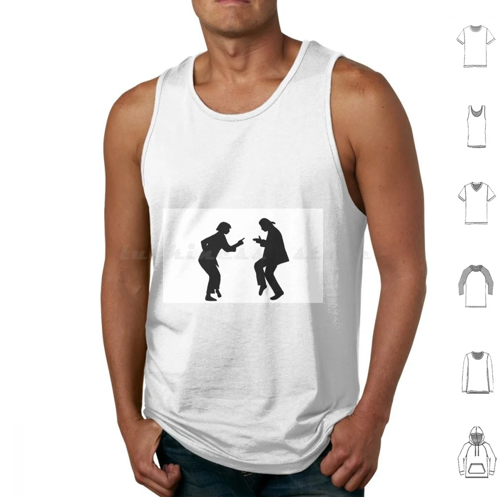 Pulp Fiction Dance Tank Tops Print Cotton Pulp Fiction Dance Silhouette Movie Tarantino Mia Wallace Quentin Tarantino Film