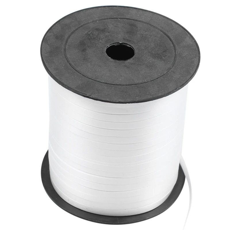 1 Roll Balloon Ribbon 225m 5mm for Wedding （white）-A50M