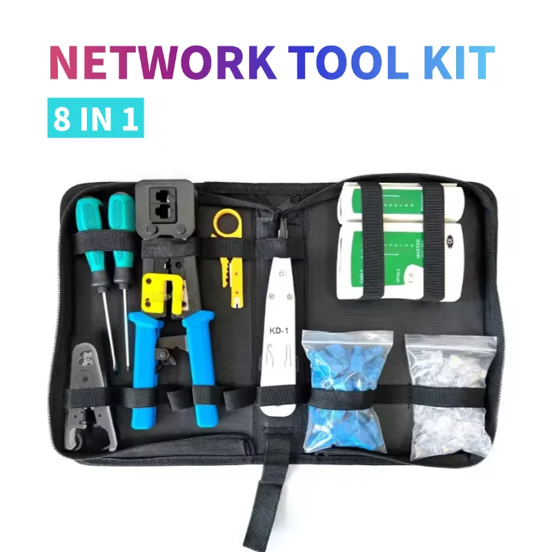 RJ45 Crimping Tool Kit For RJ11/RJ12/CAT5/CAT6/Cat5e Computer Maintenacnce Lan Cable Tester Network Repair Tool Set