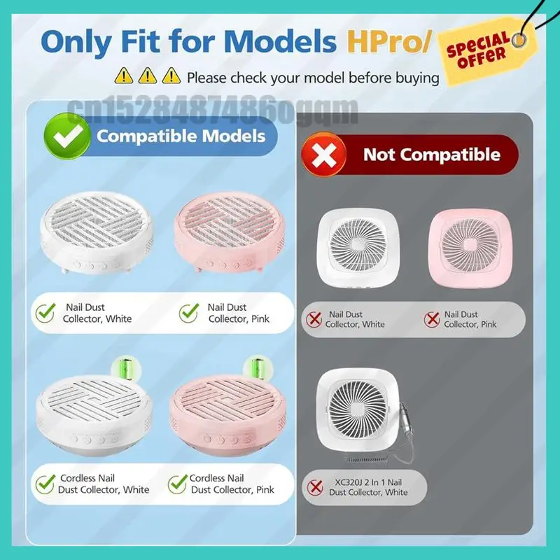 -ABJZ فلتر بديل لجامع غبار الأظافر لمرشح Melodysusie Hpro/Spror لـ Melodysusie Hpro/Spror