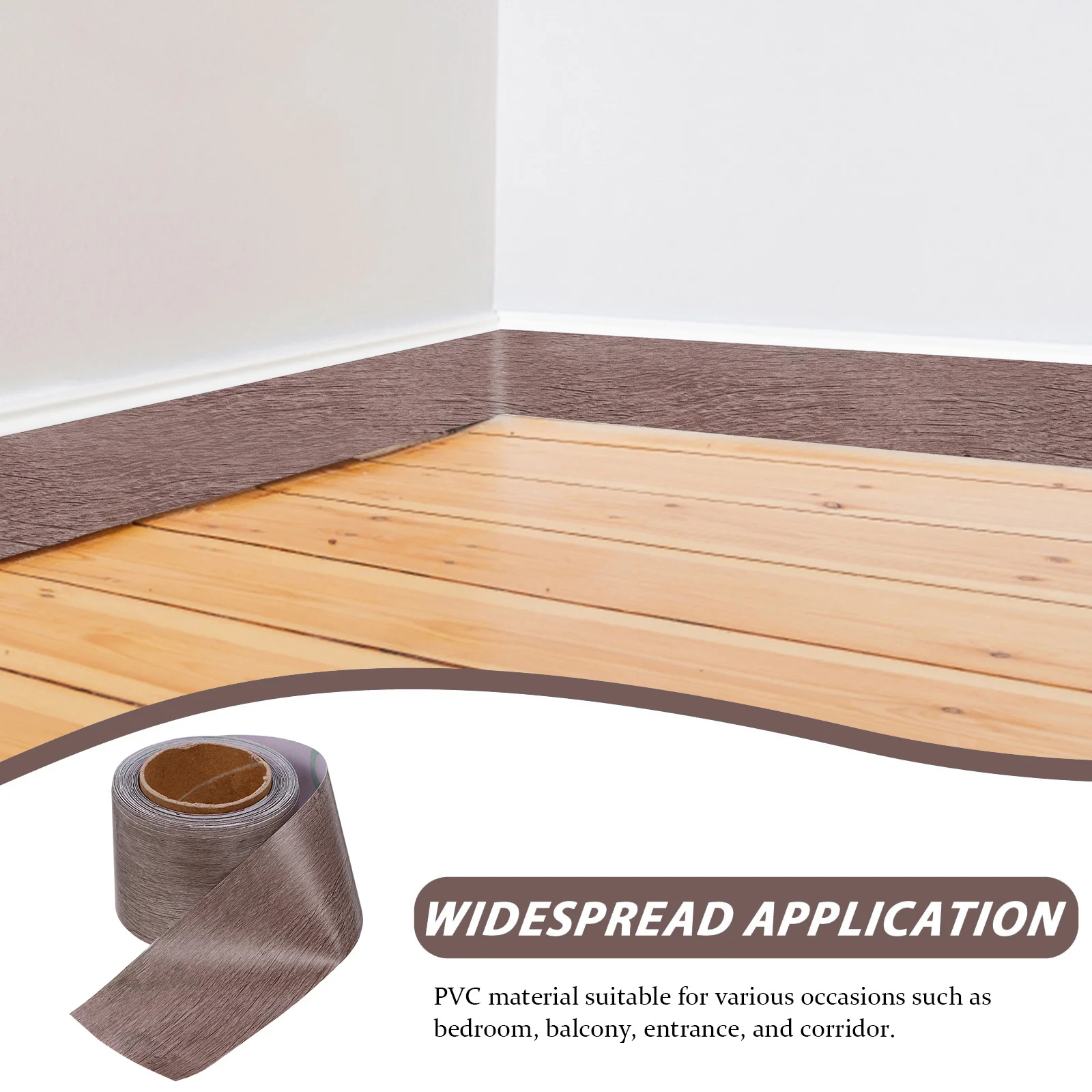 1 rollo de cinta autoadhesiva para rodapié de grano de madera, moldura de Base de pared para pelar y pegar, decoración para dormitorio, baño y cocina