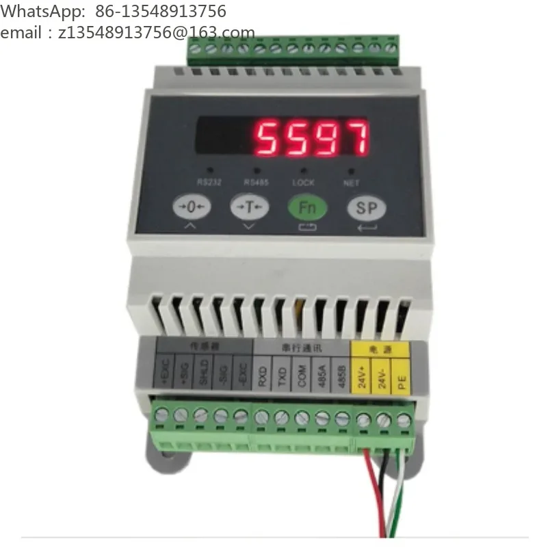 KM01F DIN‑Rail Mount Digital Display Instrument RS485 Communication 4‑20mA Transmit Output Weighing Control Meter