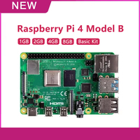 Original Raspberry Pi 4 Model B 1GB/2GB/4GB/8GB RAM 64-bit 1.5GHz quad-core cpu Support WIFI Bluetooth 5.0 Development Board