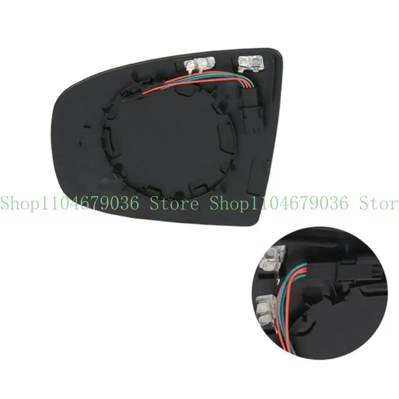 652F Car Side Mirror Glass 1 Pair for E70 E71 E72 Exterior Rearview Lens Replacement with Gray Tinted Surfaces and Four Plug