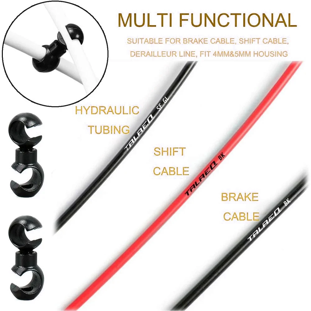 KATWAY الأسود S نمط مشبك دراجة الفرامل والعتاد كابل خرطوم دليل عبر خط كليب حلقة المشبك الدراجات ل الطريق الدراجة HH-AA544 #5