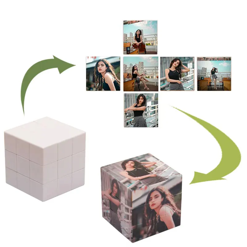 6-Sided Rotatable Rubik'S Cube Photo Custom Birthday Photos For Couples And Children Record Photos Custom Commemorative Gifts