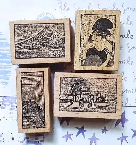 Imagen 2 del producto Sello Scrapbooking viaje de Tokio Japón decoración de diario de viaje sellos de madera papelería