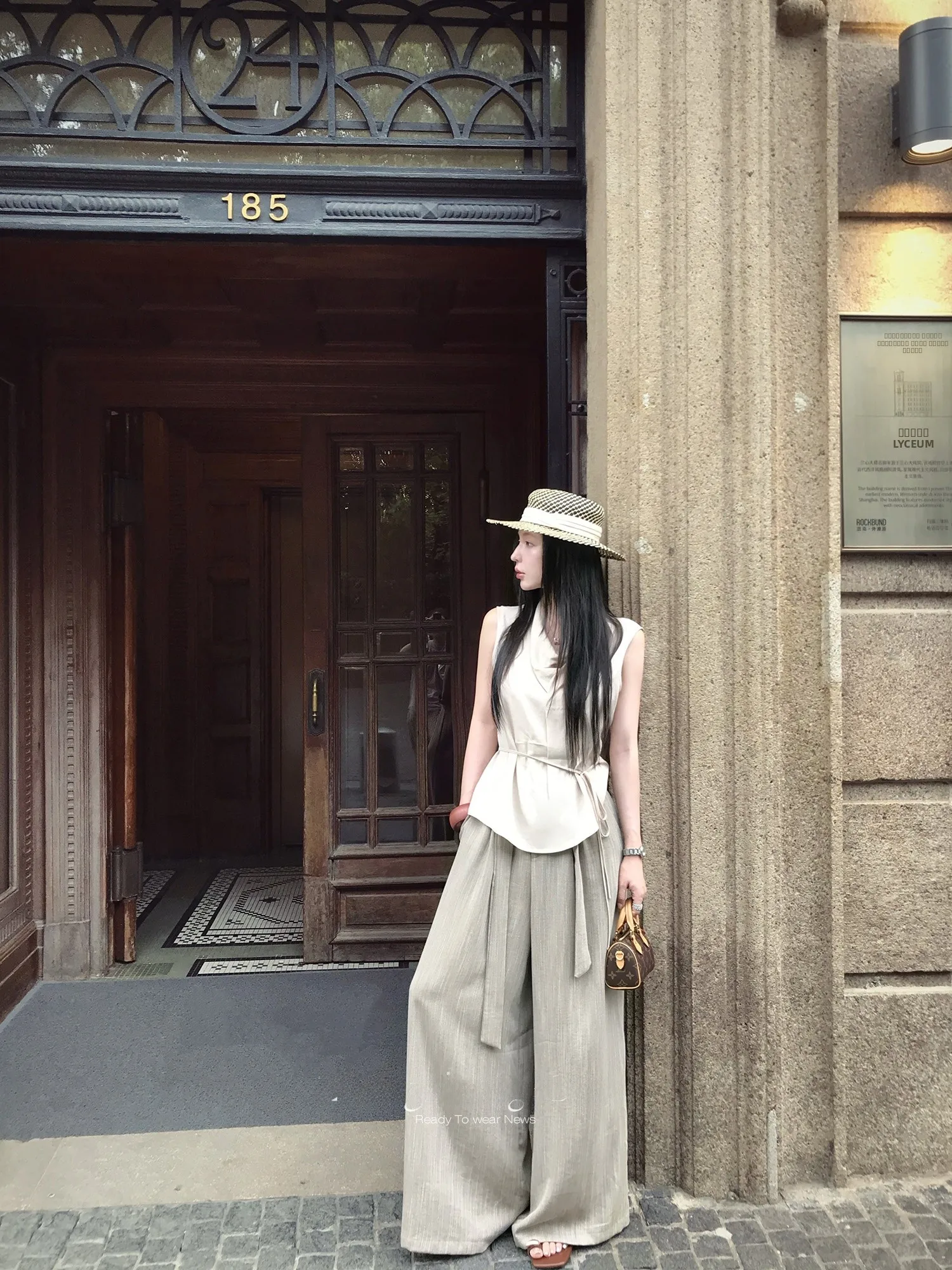 

Женские летние повседневные брюки с широкими штанинами, высокой талией, свободного кроя, в полоску, с текстурой, струящиеся, длинные, прямые, для офиса