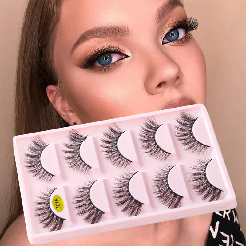 3/5/10 Pairs 3D Mink Lashes Natural Soft Eyelashes Dramatic False Eyelashes Faux Cils Make up Fake Eyelash Extension Maquiagem