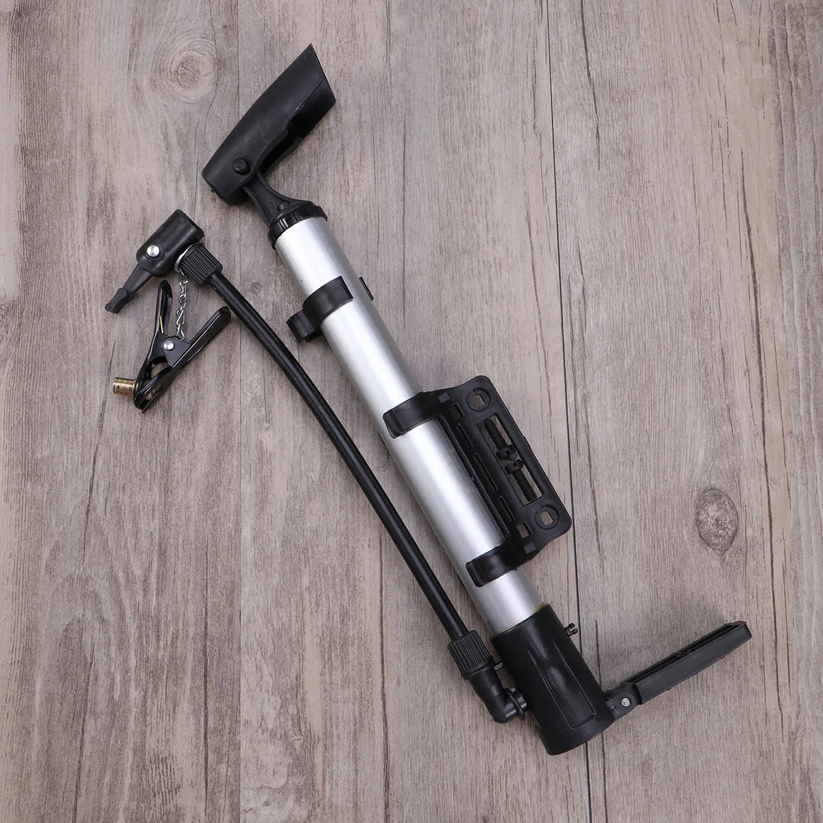 

Portable Bike Pump Light Weight Multi-Functional Valves Tires Balloons Balls Twin Lockable Design Easy Use Red Lightweight Cycle