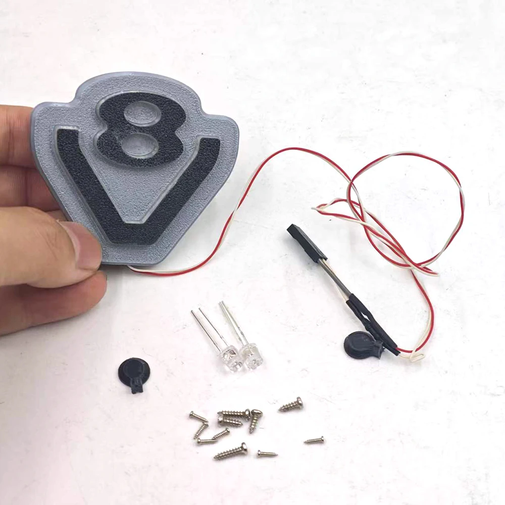 Simulatie V8 Logo Omgevingslicht voor 1/14 Tamiya RC Truck SCANIA 770 S VOLVO 750 Mercedes-Benz ACTROS 3363 MAN Speelgoed Auto Onderdelen