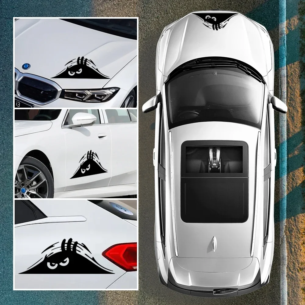 Angry Peeping Devil Eyes Vinyl Car Sticker Various Colors Creative Decal for Car Interior Motorcycle Auto Decor Accessories