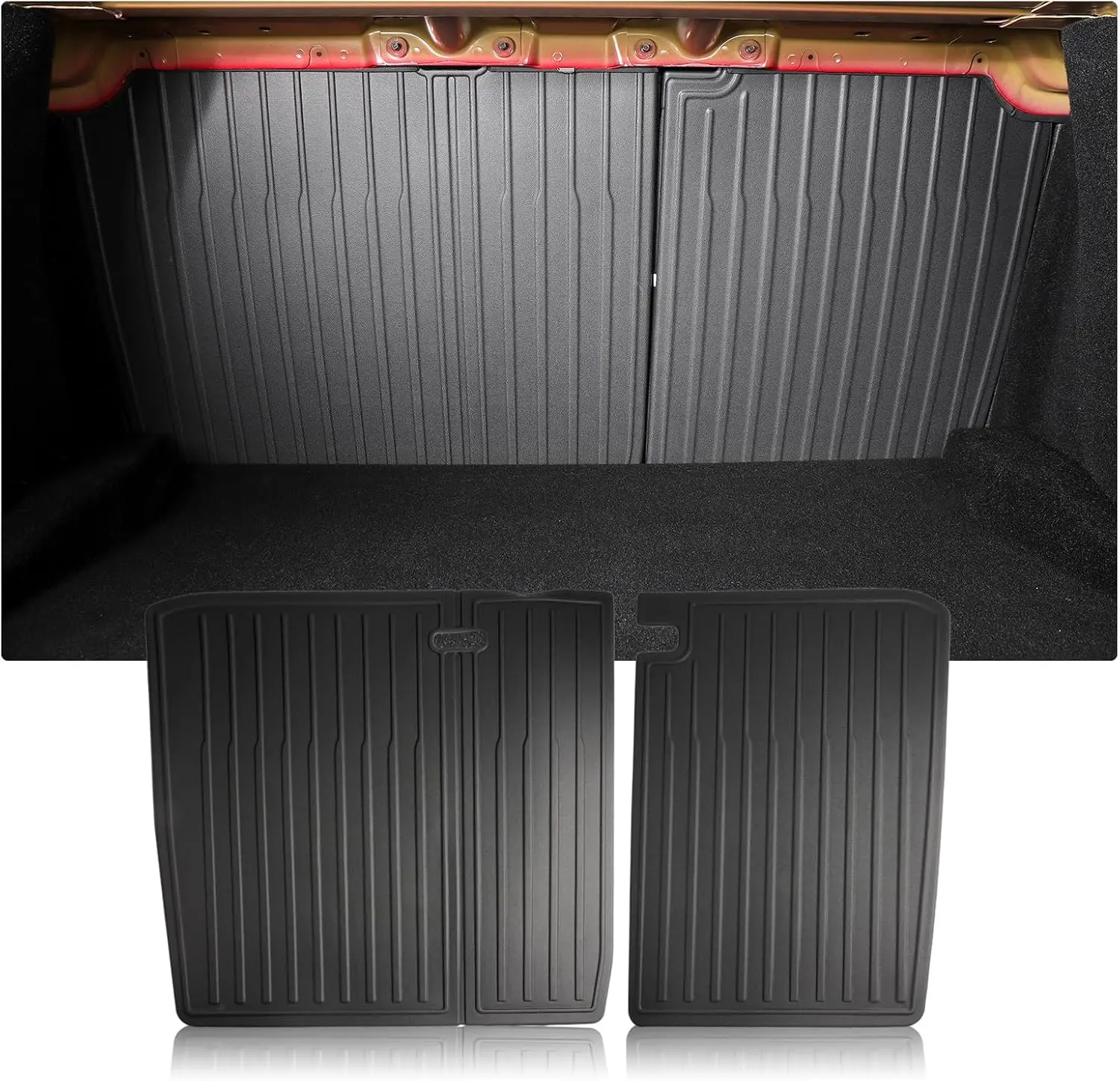 Rear Seat Back Protector Cover For Tesla Model 3 Highland TPE All Weather Trunk Backrest Split Liner Anti-scratch Anti-dirty Pad view 6