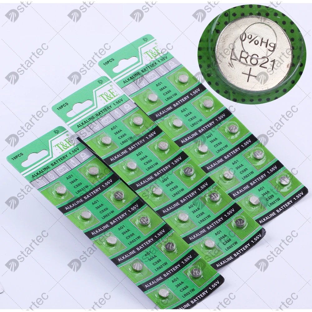 10-300PCS 2024-NEW 1.55V AG1 LR621 364 164 531 SR621 SR621SW SR60 CX60 Button Battery For Watch Toys Remote Cell Coin Batteries