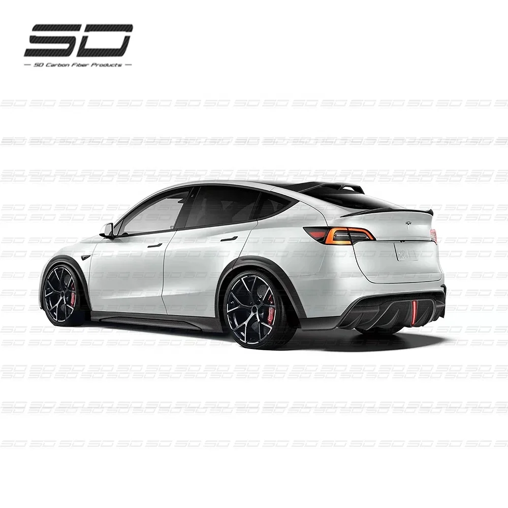 For  Model Y  Carbon /PP Body Kits   Front Bumper Lip Side skirts rear diffuser spoiler wing