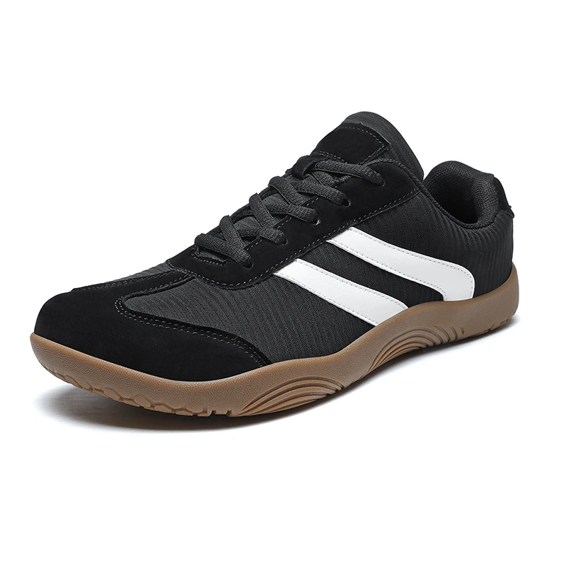 Large Size Men's Wide-Toe Outdoor Shoes, Pu Leather and Mesh Upper with Breathable and Lightweight Design, Rubber Sole, Unisex Barefoot Shoes, Men's Casual Sports Shoes, Suitable for Hiking and Commuting