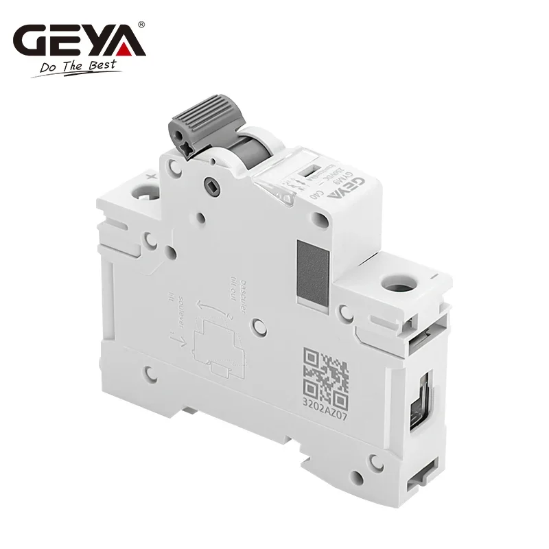 GEYA DC MCB 6KA 1P 250VDC Mini Circuit Breaker 6A 10A 16A 20A 25A 32A 40A 50A 63A Solar MCB Din Rail
