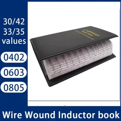 Wire Wound Smd Ceramic Inductor Kit 0201 0402 0603 0805 1008 Inductance Sample Book Stacked inductor notebook Assortment Sample