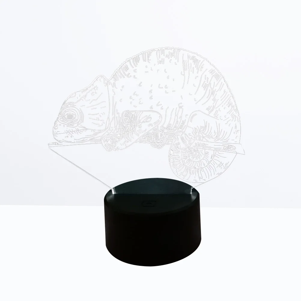 3D ضوء الليل LED 7 ألوان قاعدة سوداء اللمس التبديل مصباح للزينة غرفة نوم حزب مهرجان الزفاف ضوء الليل الصغيرة #2