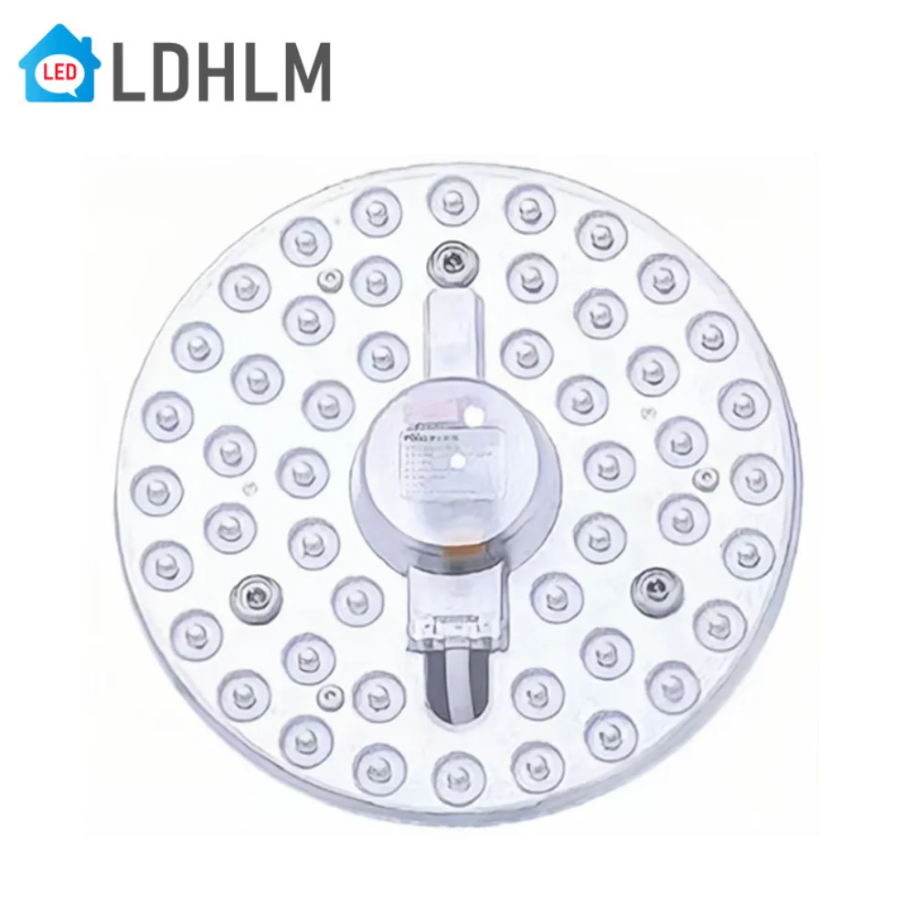 LDHLM-Anneau LED Tricolore à Gradation pour Panneau de Plafond, Circulaire, Blanc Froid, AC 220V, 36W, 24W, 18W, 12W