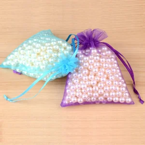 Túi organza có thể vẽ, túi quà tặng túi quà, túi trang sức, bán buôn, 100 pc/lô, 5*7 10 Bao bì Ngày bán hàng chính của Mẹ - №9