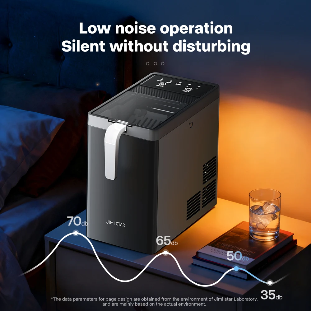 Countertop Bullet Ice Maker, Portable Electric Operation with Bottled Water