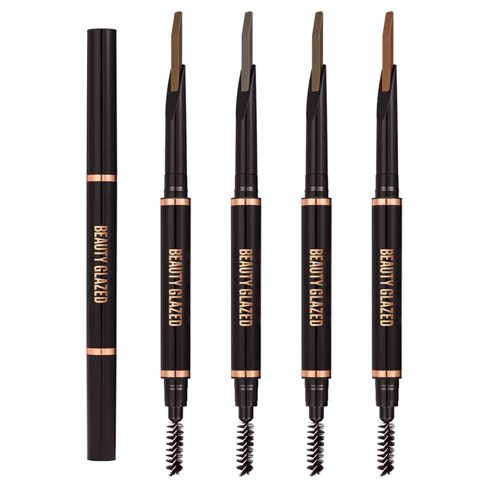 Der doppelköpfige automatische Augenbrauenstift hat ein langlebiges Augenbrauenpulver und ist nicht leicht zu verschmieren. Es ist eine Augenbraue für Anfänger