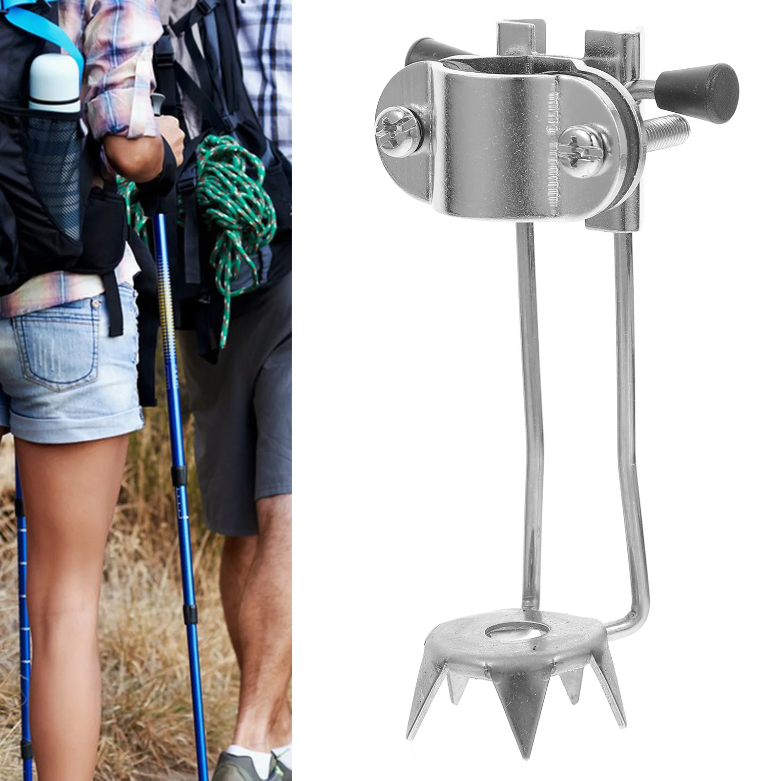 Насадка для ледяной трости, противоскользящие кошки из нержавеющей стали для прогулок