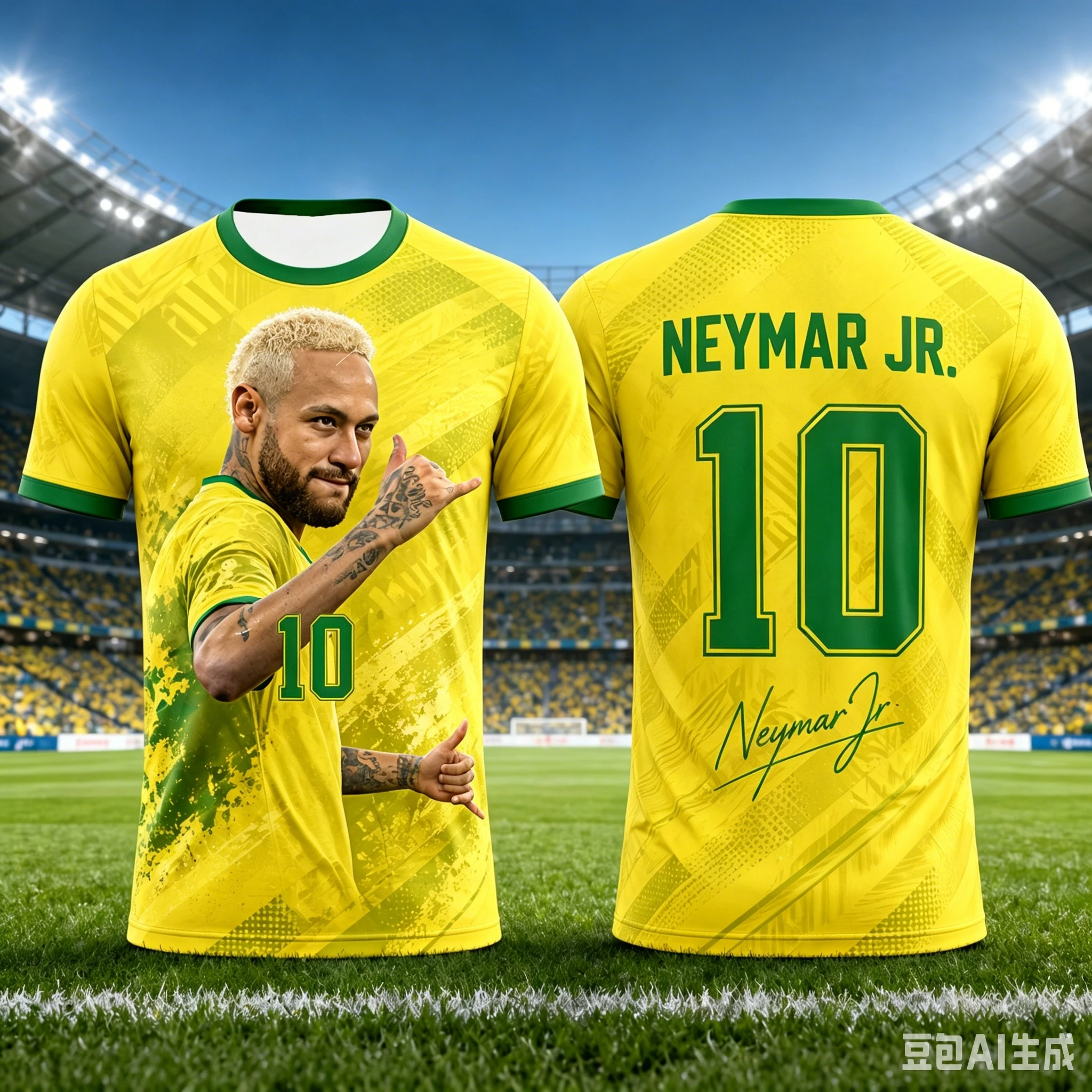 Summer Unisex Neymar Fan Tee 2026 Soccer Match Cheer Clothes Classic Jersey For Adults And Children Match Day Outfit