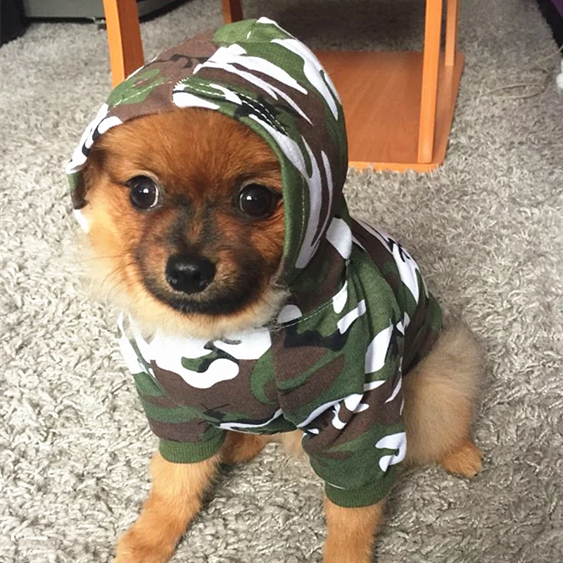 Camouflage Dog Clothes Summer Pets Clothing For Small Dogs Shirts Puppy Outfit For French Bulldogs Dog Clothes Cool Pet Coat 4S1