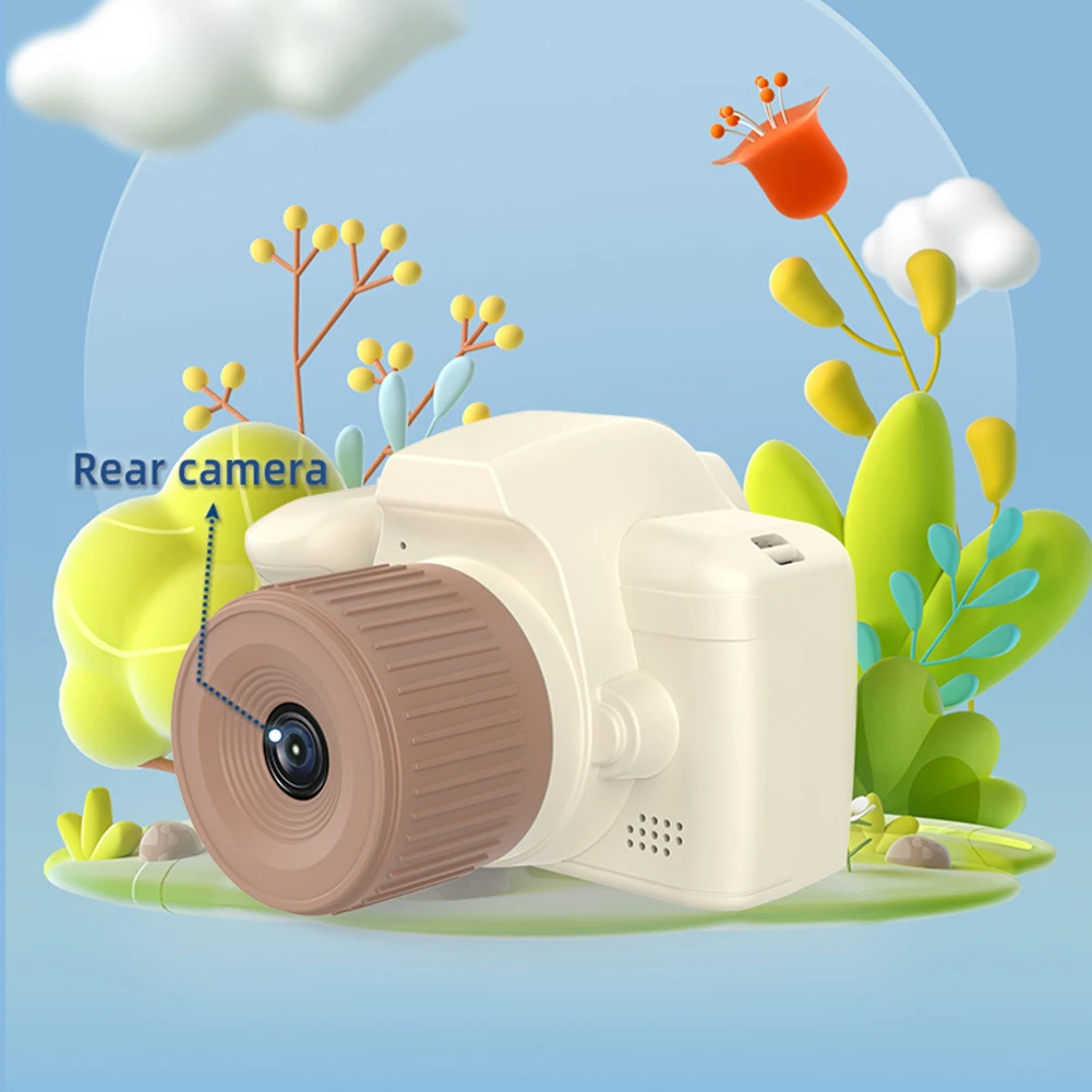 كاميرا كرتونية بعدسة طويلة للأطفال ، كاميرات فيديو رقمية عالية الدقة ، ألعاب سيلفي ، هدية أطفال ، عرض W بكسل ، جديد