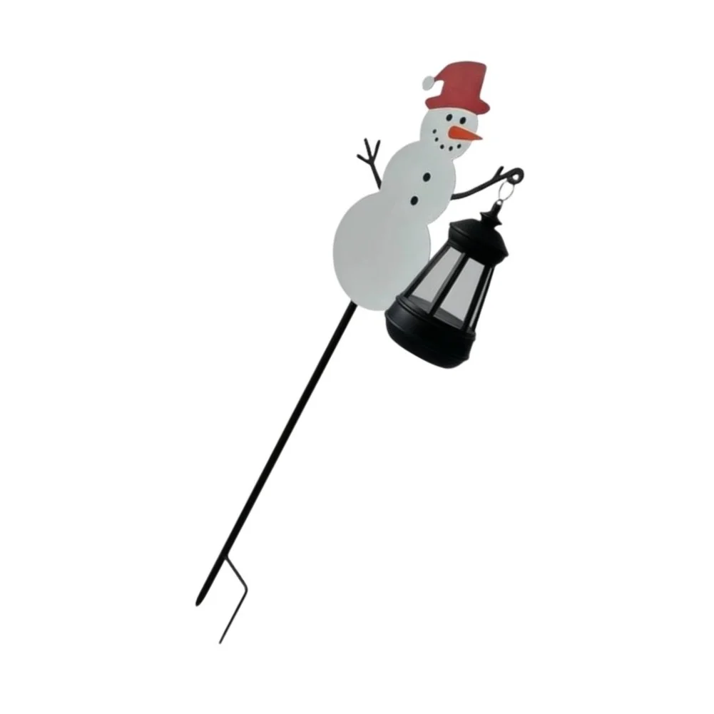 Christmas Decoration Yard Solar-Powered Snowman Santa Lighted Figurine Outdoor Garden Xmas Holiday Party Patio Home Ornament