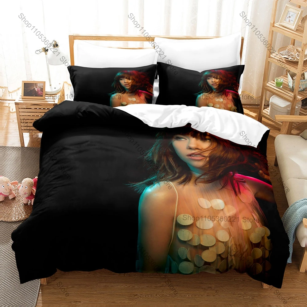 Carly Rae Jepsen Synth Pop Singer Call Me Maybe Emotion Album 3D Print Bedding Set Duvet Cover 2 Pillowcases Bed Linen Pop Fans