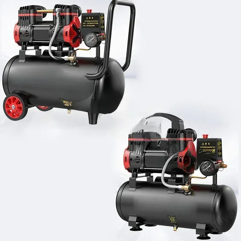 220V 10/15L/30L Silent Air Compressor 1100W 1500W Quiet Oil-Free Portable Air Pump For Home Repair Tire Inflation Compressor2025