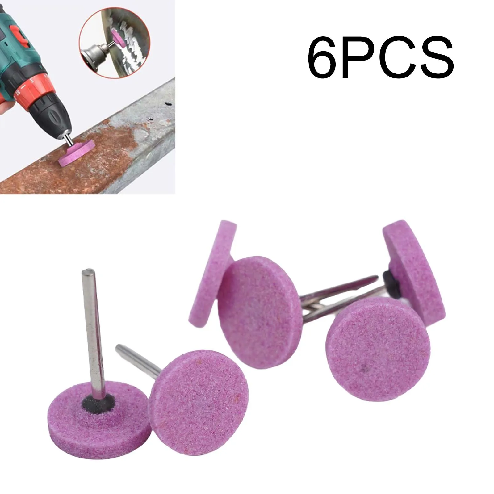

6pcs T Type Grinding Wheel Corundum Grinding Head Granite Tools Diamond Grinding Disc Angle Grinder Metal Polishing Tools