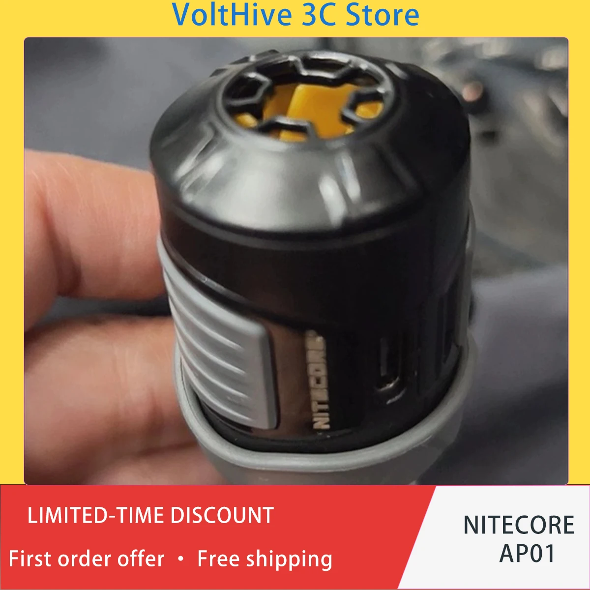 Compact NITECORE AP01 Mini Air Inflator 22g Ultra‑Light USB‑C Inflate Deflate Tool for Camping Air Mattress Pillow Outdoor Gear